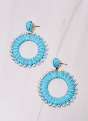 Northshore Pearl Wrapped Earring AQUA