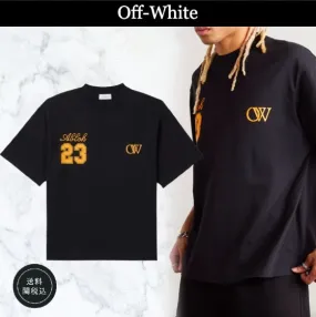 Off-White  |Crew Neck Unisex Street Style Plain Cotton Short Sleeves