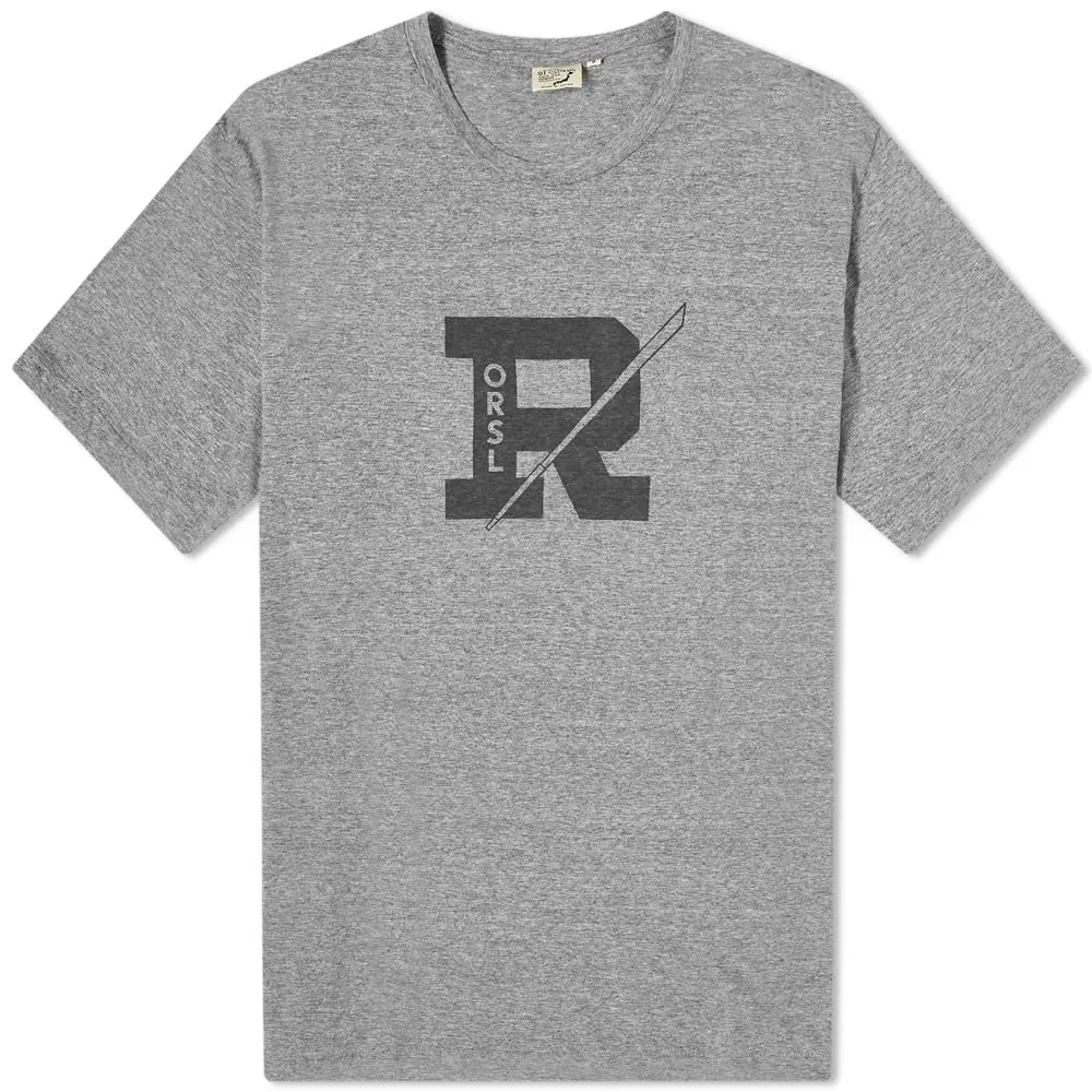 orSlow R-Print Logo T-ShirtGrey Marl