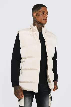 Oversized Curved Hem Gilet