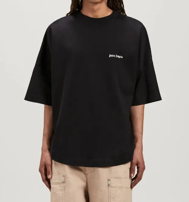 Palm Angels  |Crew Neck Street Style Plain Cotton Short Sleeves Logo