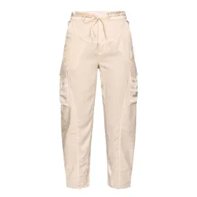 PANTALONE CARGO Donna Beige Farina Avena