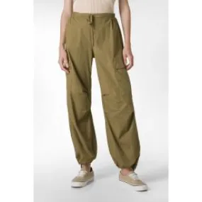 Pantalone cargo in popeline donna Verde