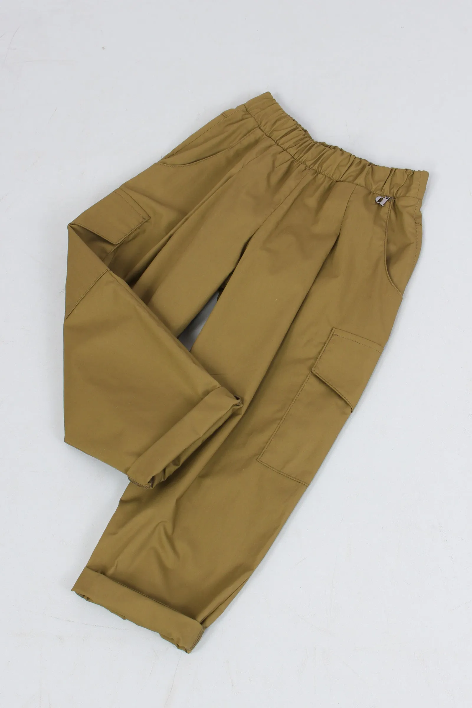 Pantalone Cargo Leggero Verde Scuro