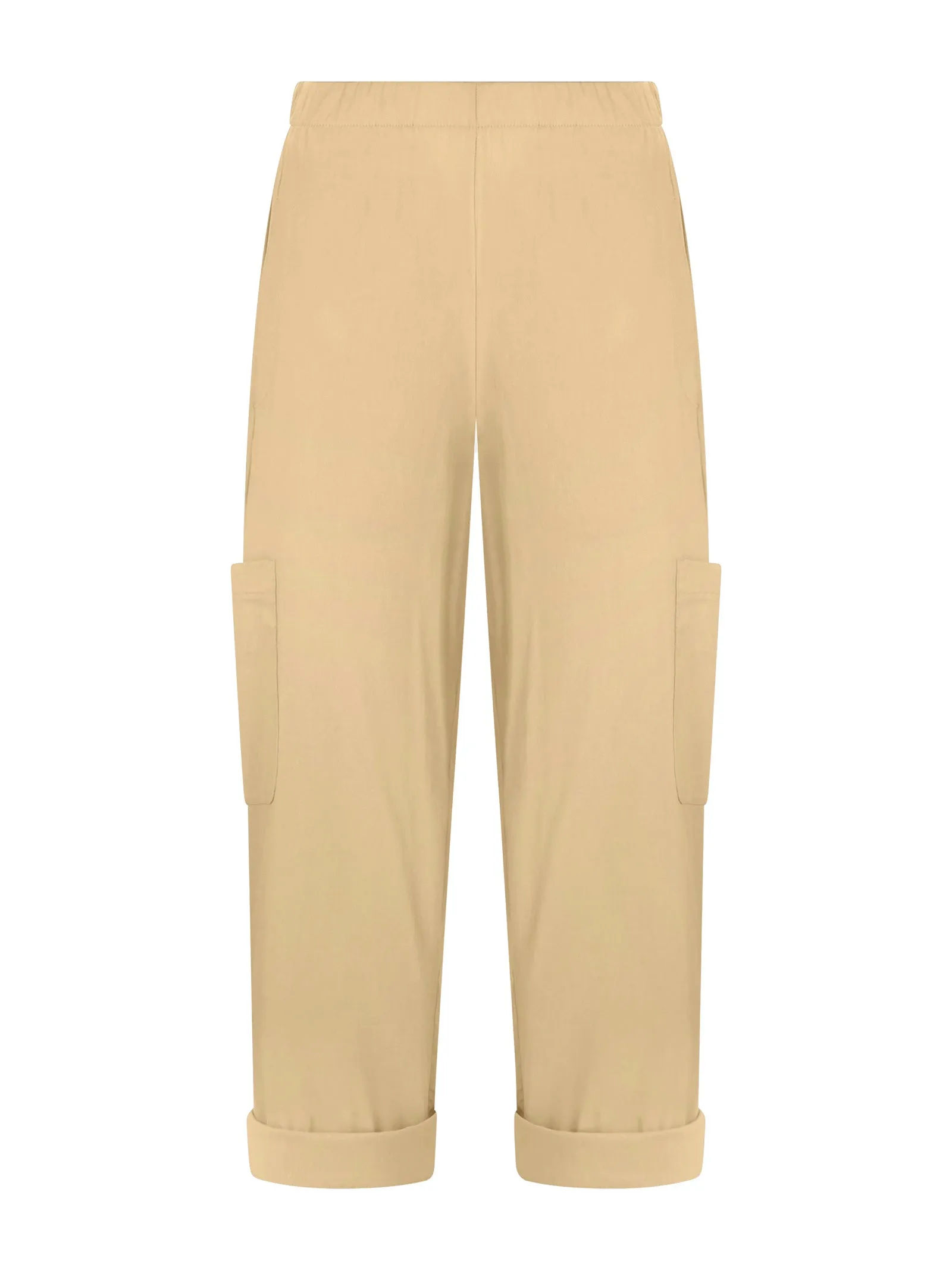 Pantalone pinocchietto cargo in Super Fresh - Irish Cream