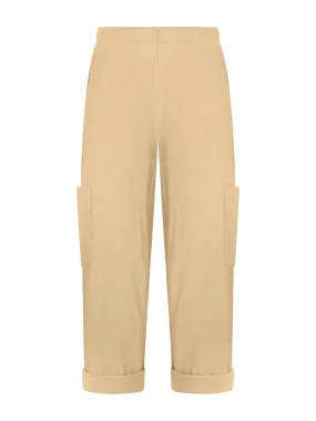 Pantalone pinocchietto cargo in Super Fresh - Irish Cream