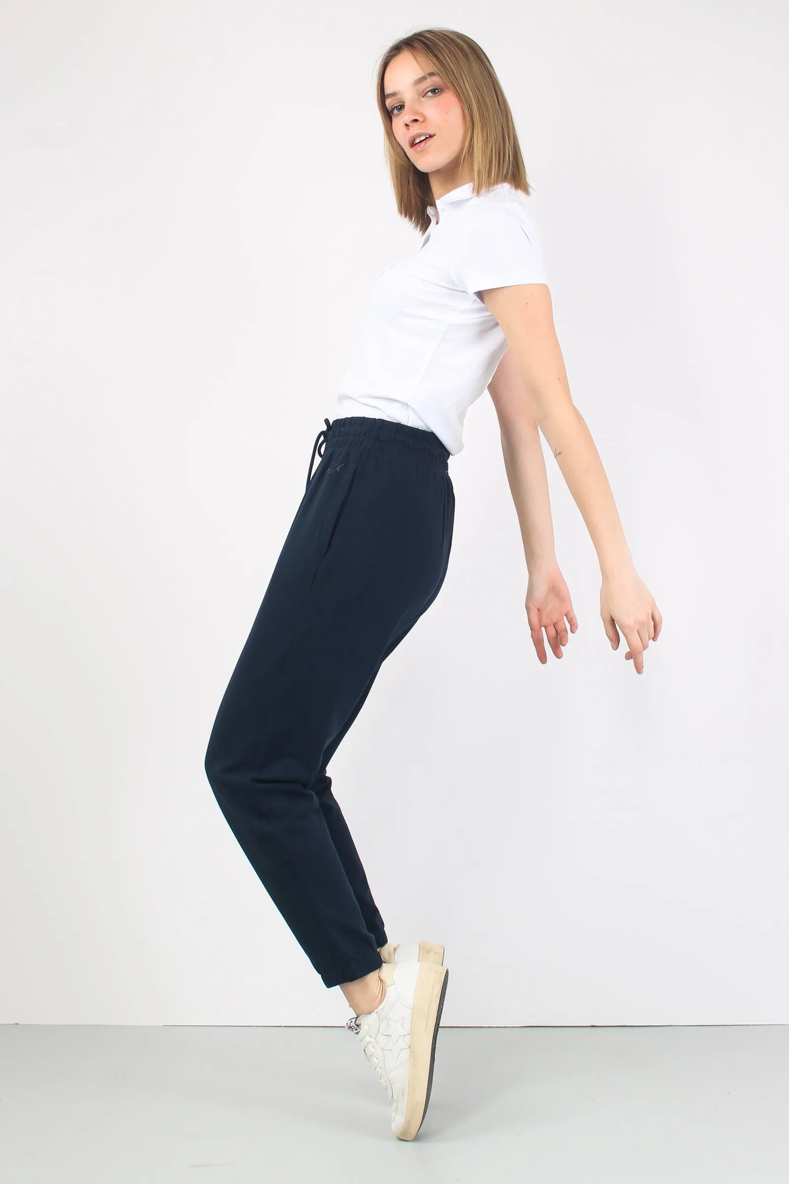 Pantalone Piquet Navy Blue