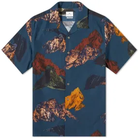 Paul Smith Mountain Print Vacation ShirtNavy Mix