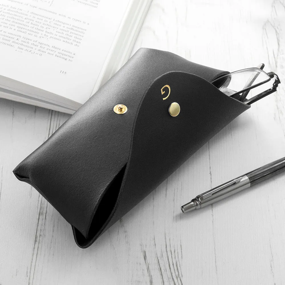 Personalised Origami Leather Glasses Case