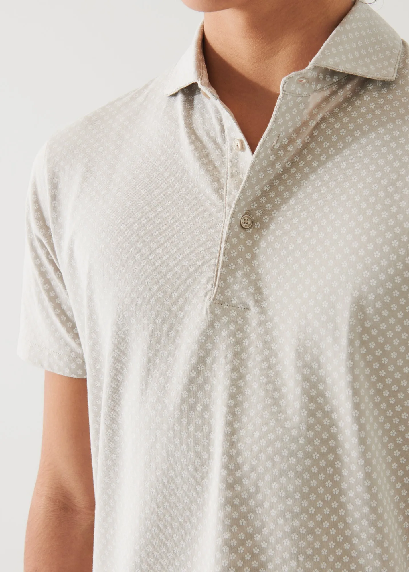 PIMA COTTON STRETCH PRINTED POLO