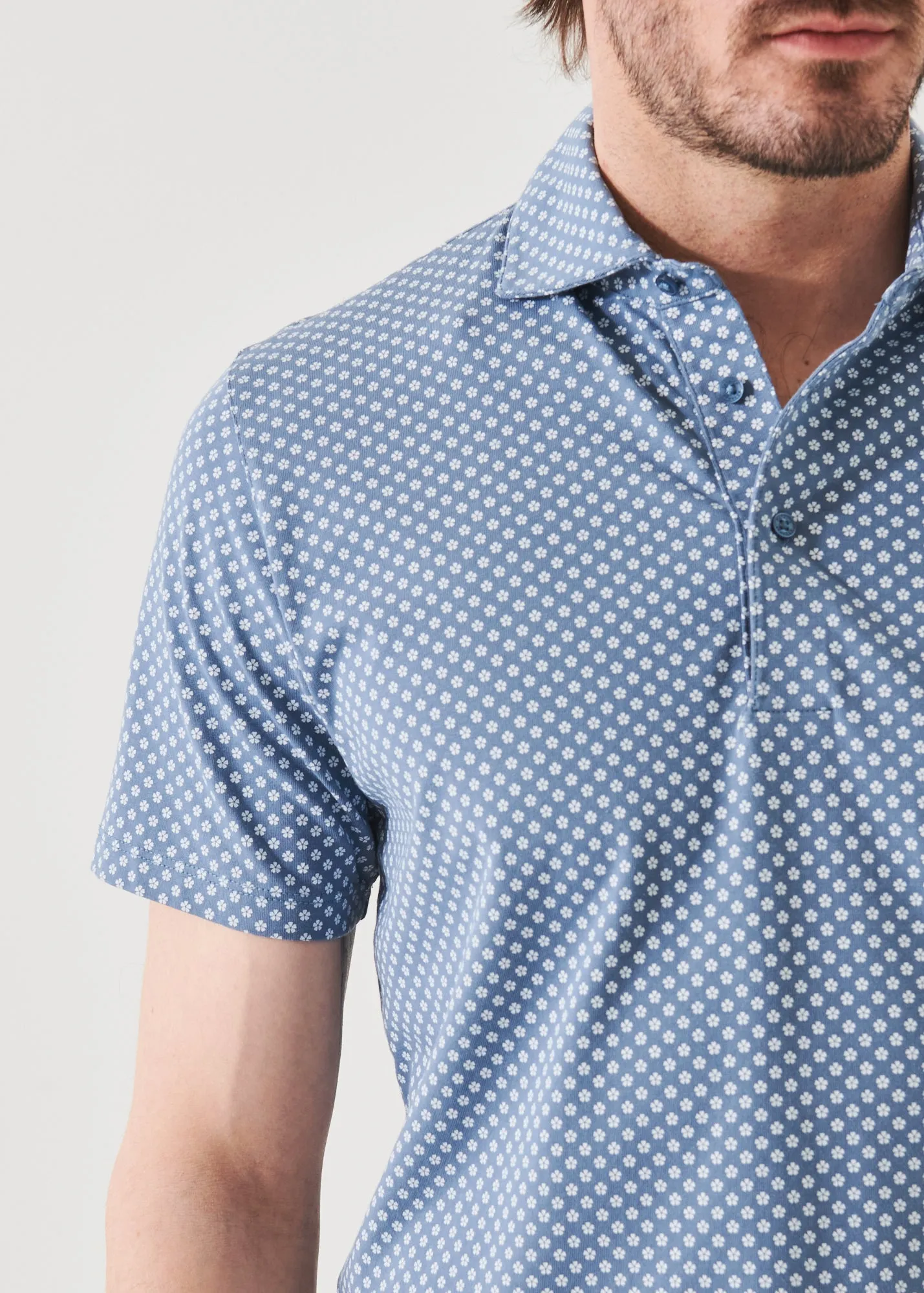 PIMA COTTON STRETCH PRINTED POLO