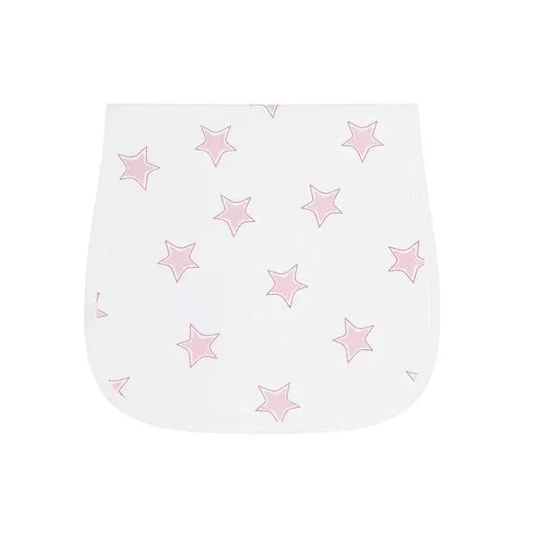 Pink Stars Print Burp Cloth