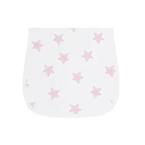 Pink Stars Print Burp Cloth