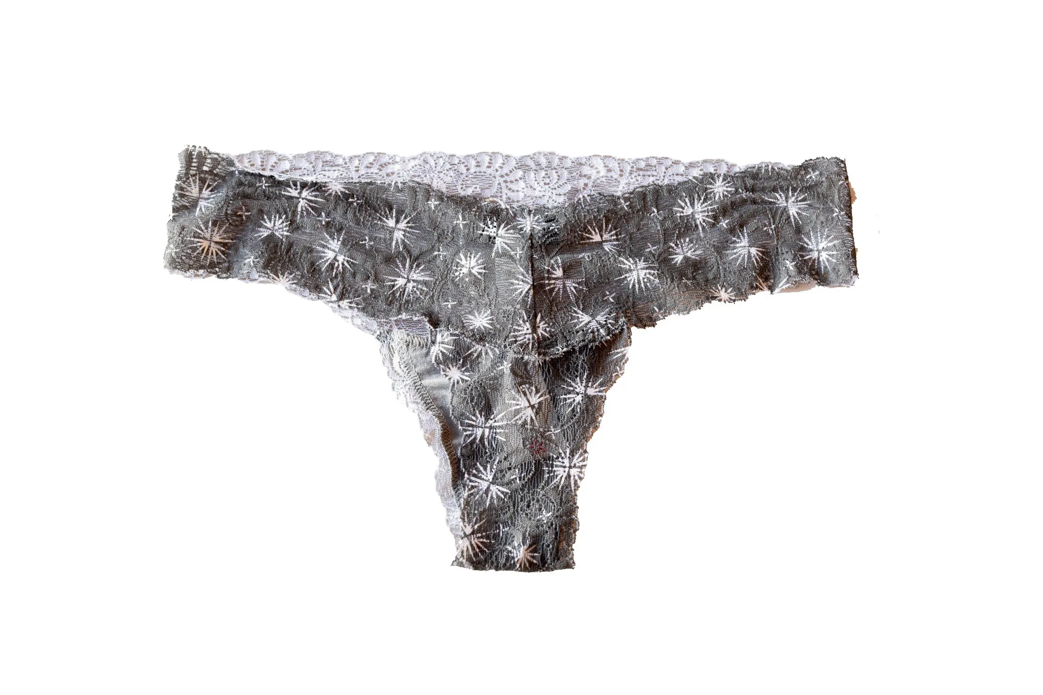 Pixie Print Low Rise Thong-Platinum Spark