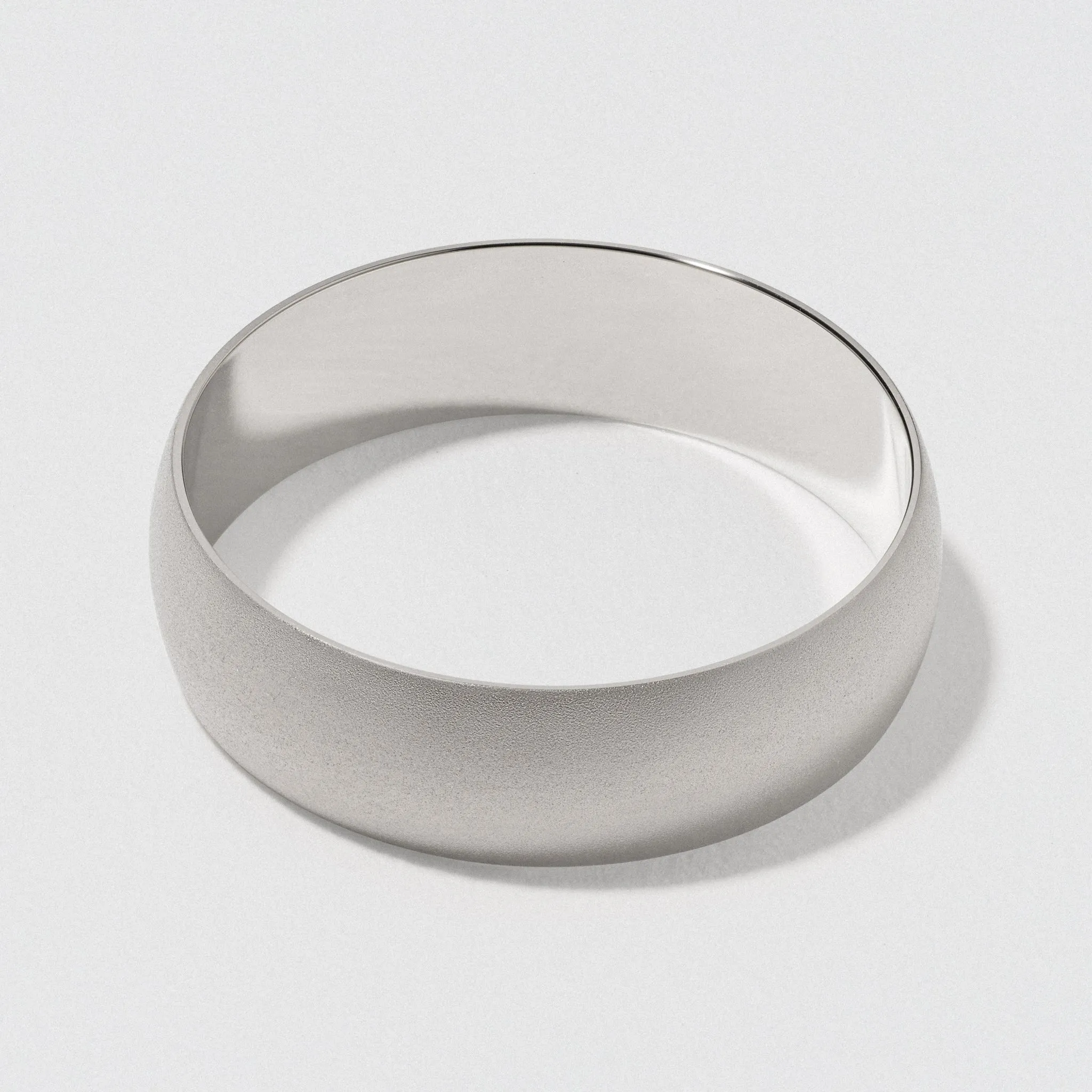 Platinum Classic Wedding Band - Matte 6mm