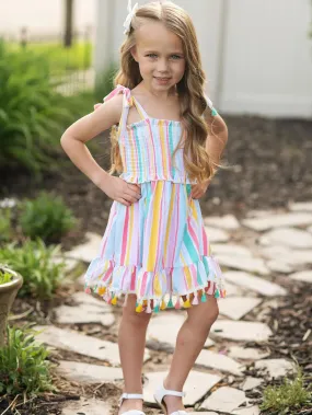 Rainbow Striped Dress