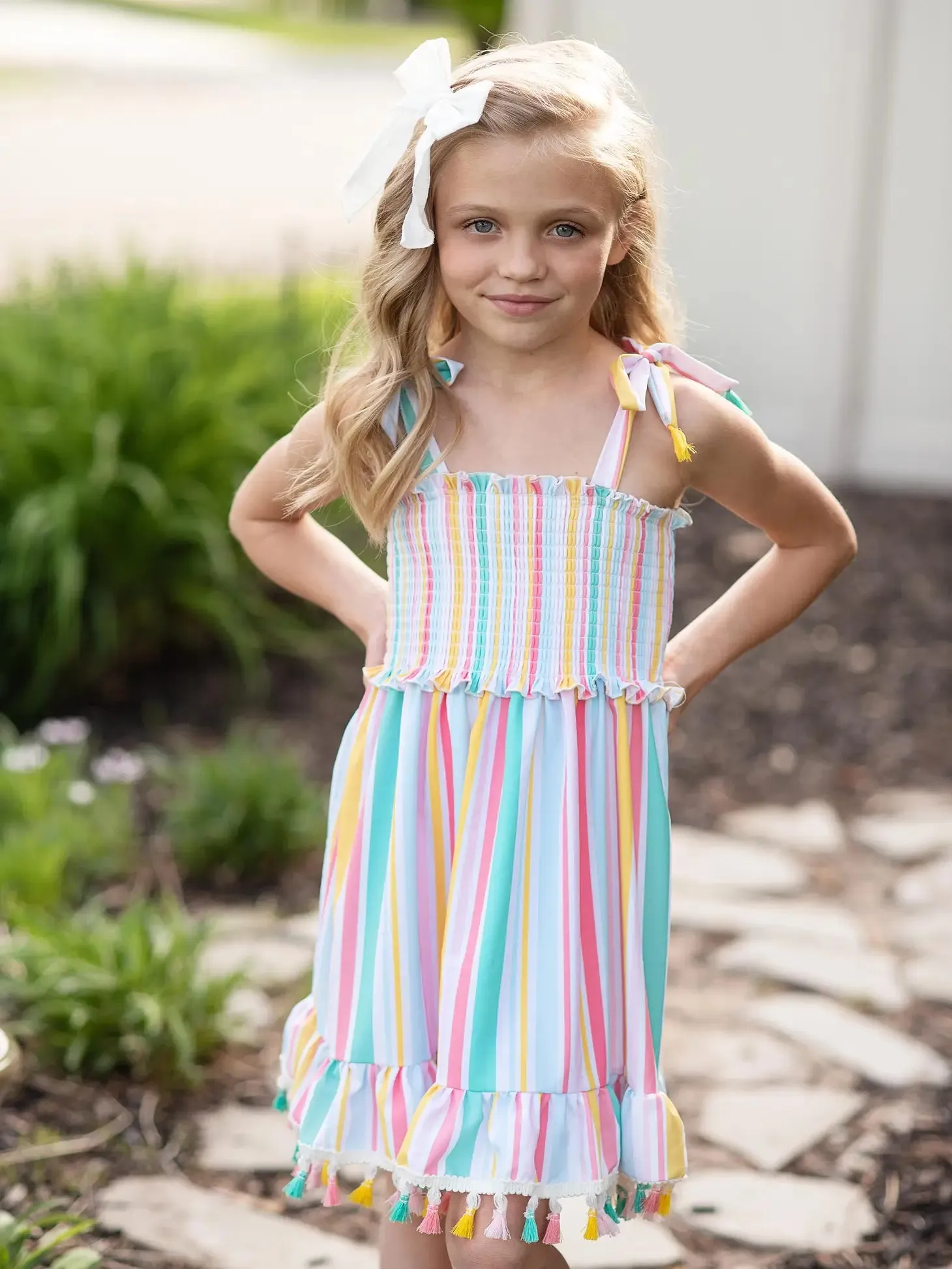 Rainbow Striped Dress