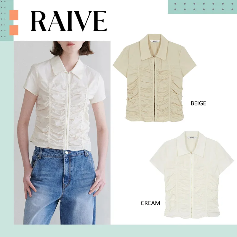 RAIVE  |Street Style Cotton Short Sleeves Elegant Style