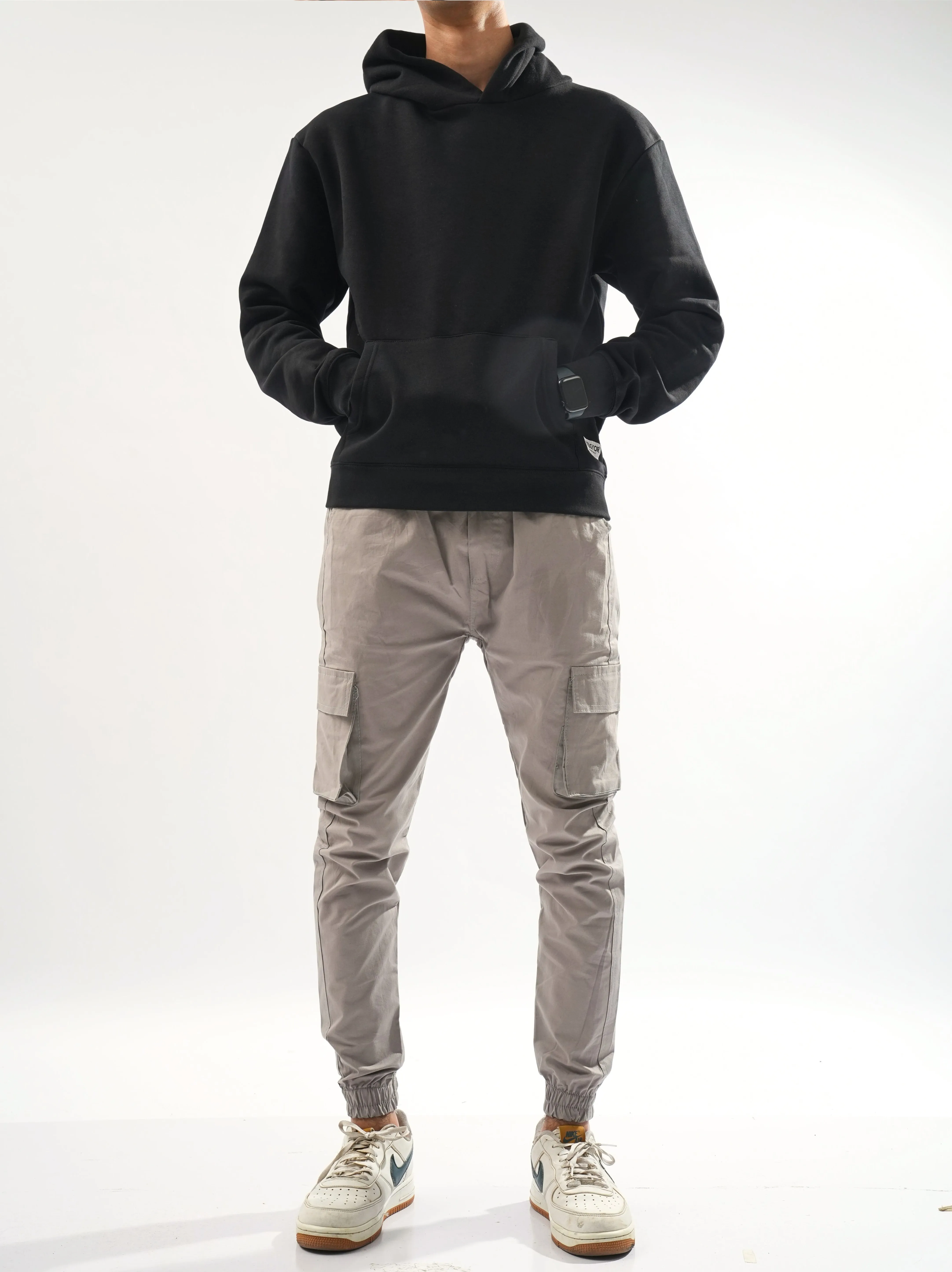 Regular-fit Light Grey Cargo Pants