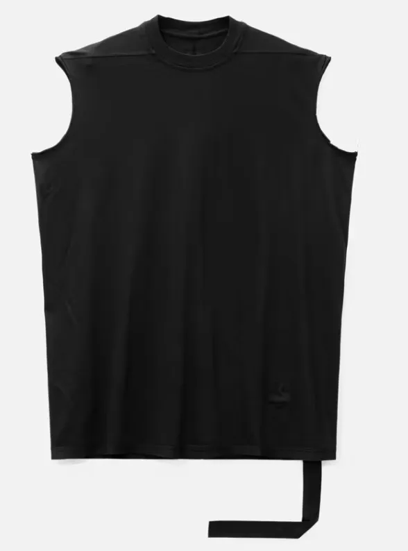 RICK OWENS  |Street Style Bi-color Plain Cotton Logo Designers Tanks