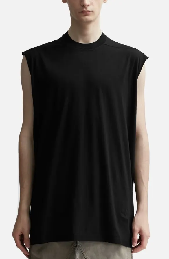 RICK OWENS  |Street Style Bi-color Plain Cotton Logo Designers Tanks