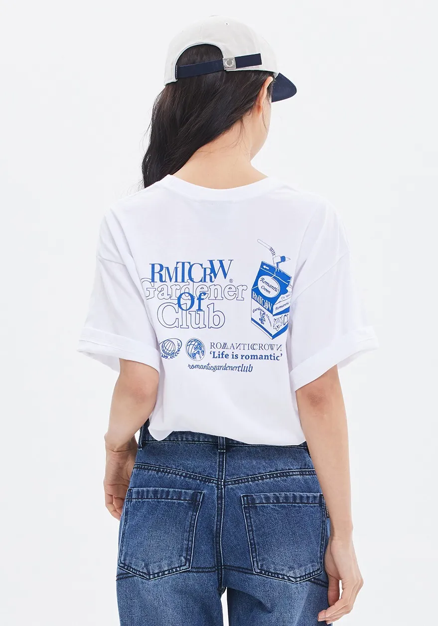 ROMANTIC CROWN  |Unisex Street Style Logo T-Shirts