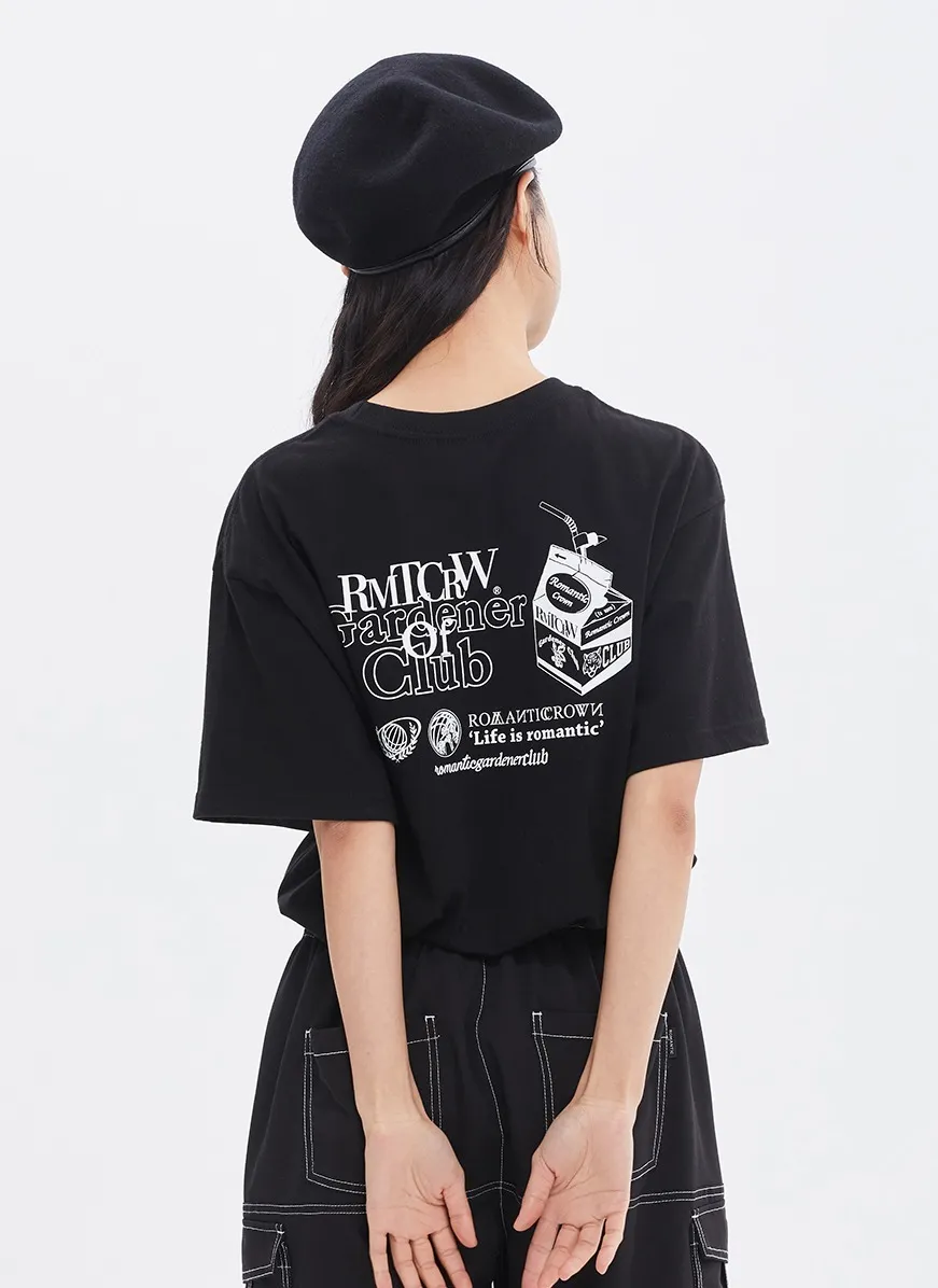 ROMANTIC CROWN  |Unisex Street Style Logo T-Shirts