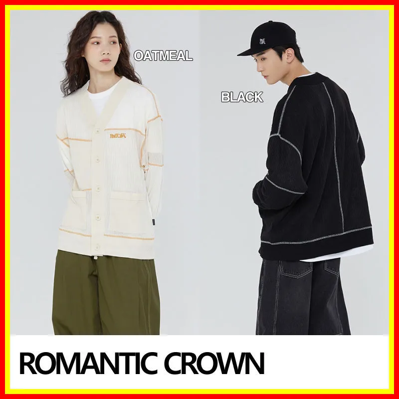 ROMANTIC CROWN  |Unisex Street Style Plain Cotton Cardigans