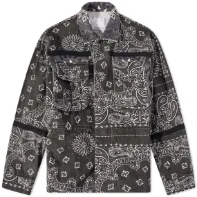 Sacai Bandana Print Chore JacketBlack