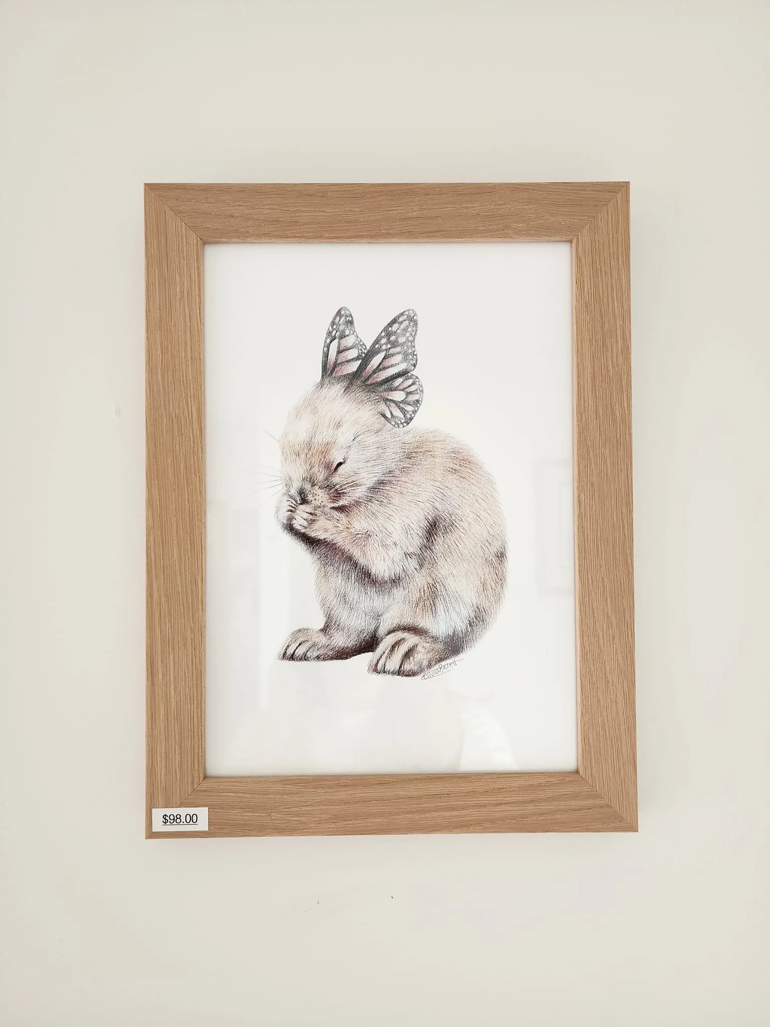 SALE - Framed 'Spring Cleaning' print, A4