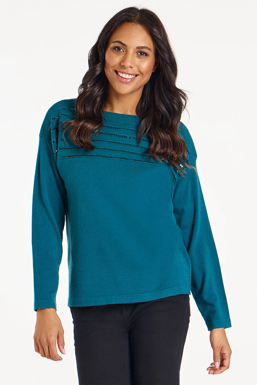 Sequin Rib Jumper