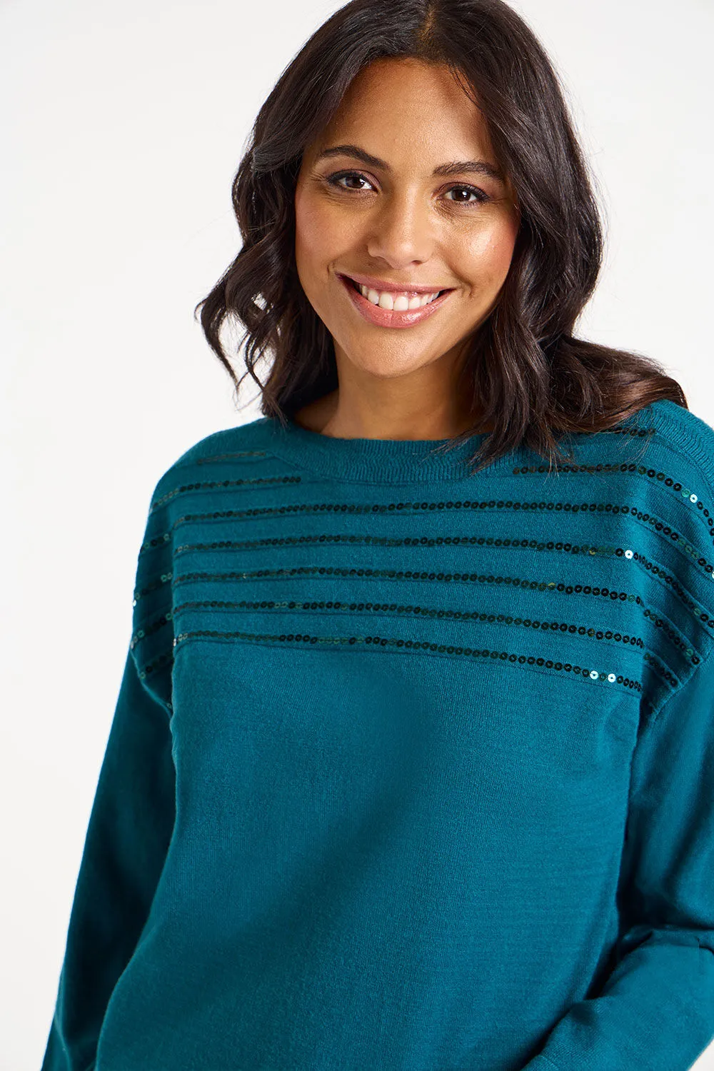 Sequin Rib Jumper