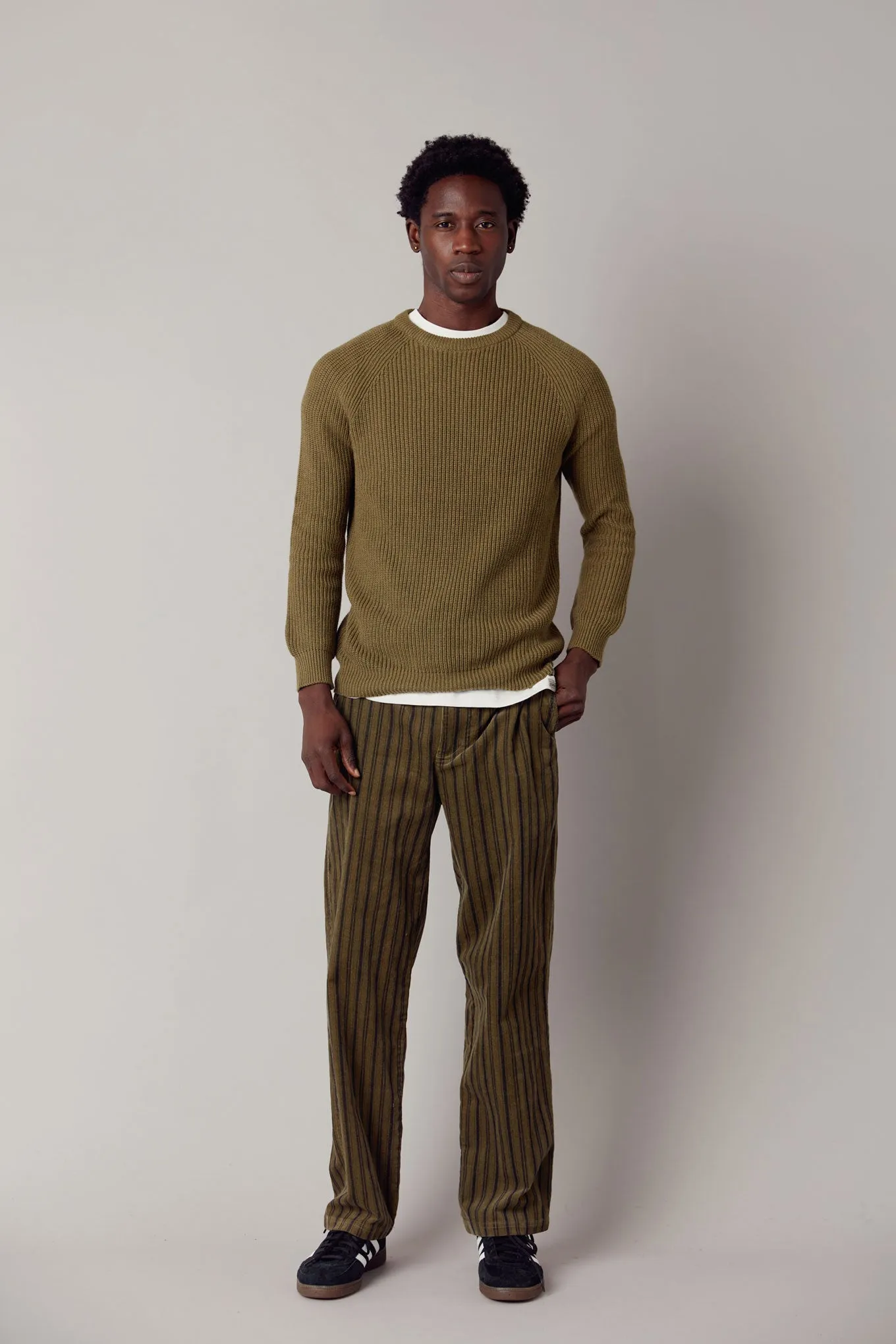 SERGIO - Organic Cotton Jumper Khaki