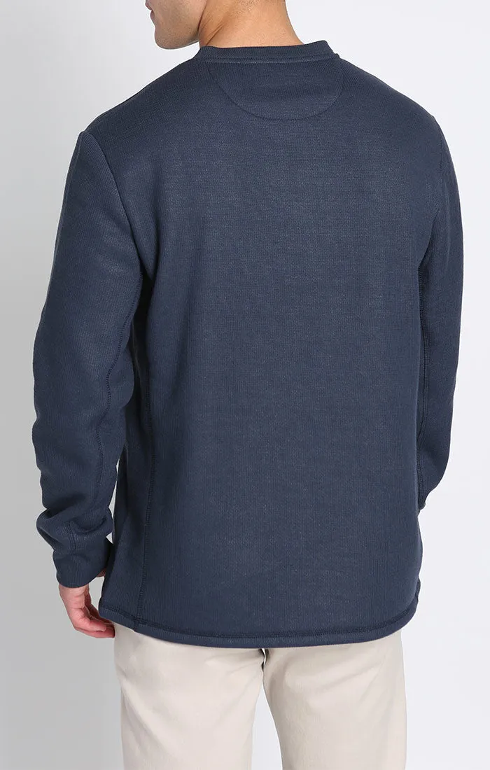 Sherpa Bonded Waffle Long Sleeve Henley