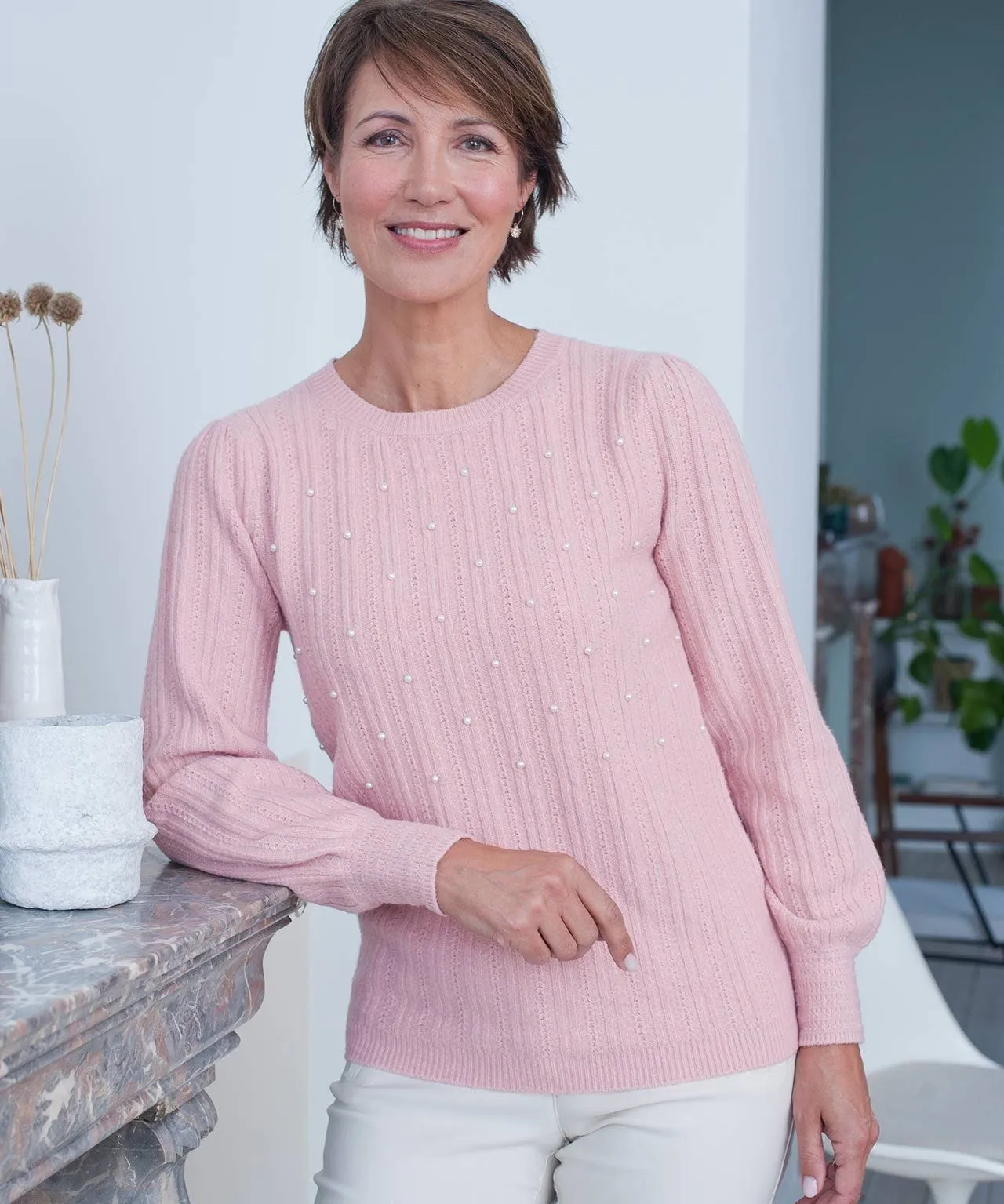 Skin Soft Pearl Detail Jumper