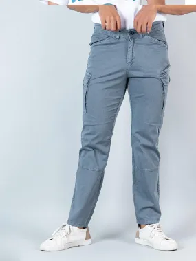 Steel Grey Gap Twill Cotton Mens Cargo Pants