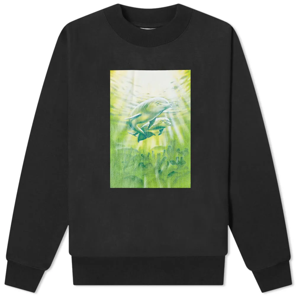 Stockholm Surfboard Club Jes Print Crew SweatDolphin