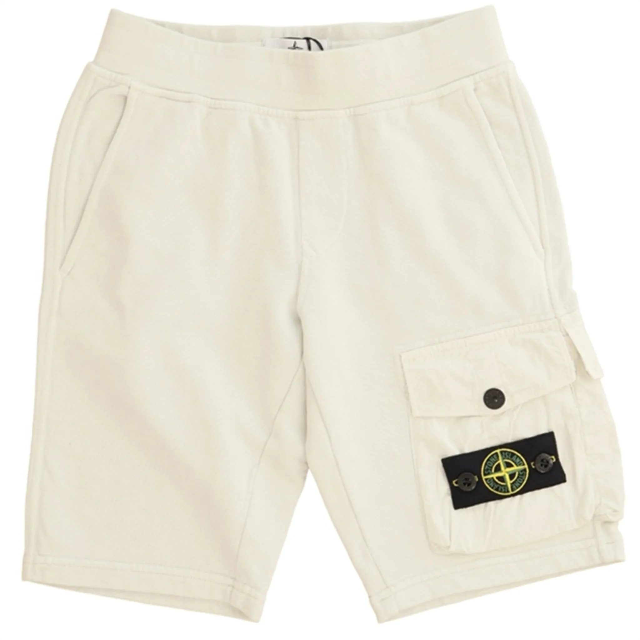 Stone Island Junior Fleece Shorts Pearl Grey