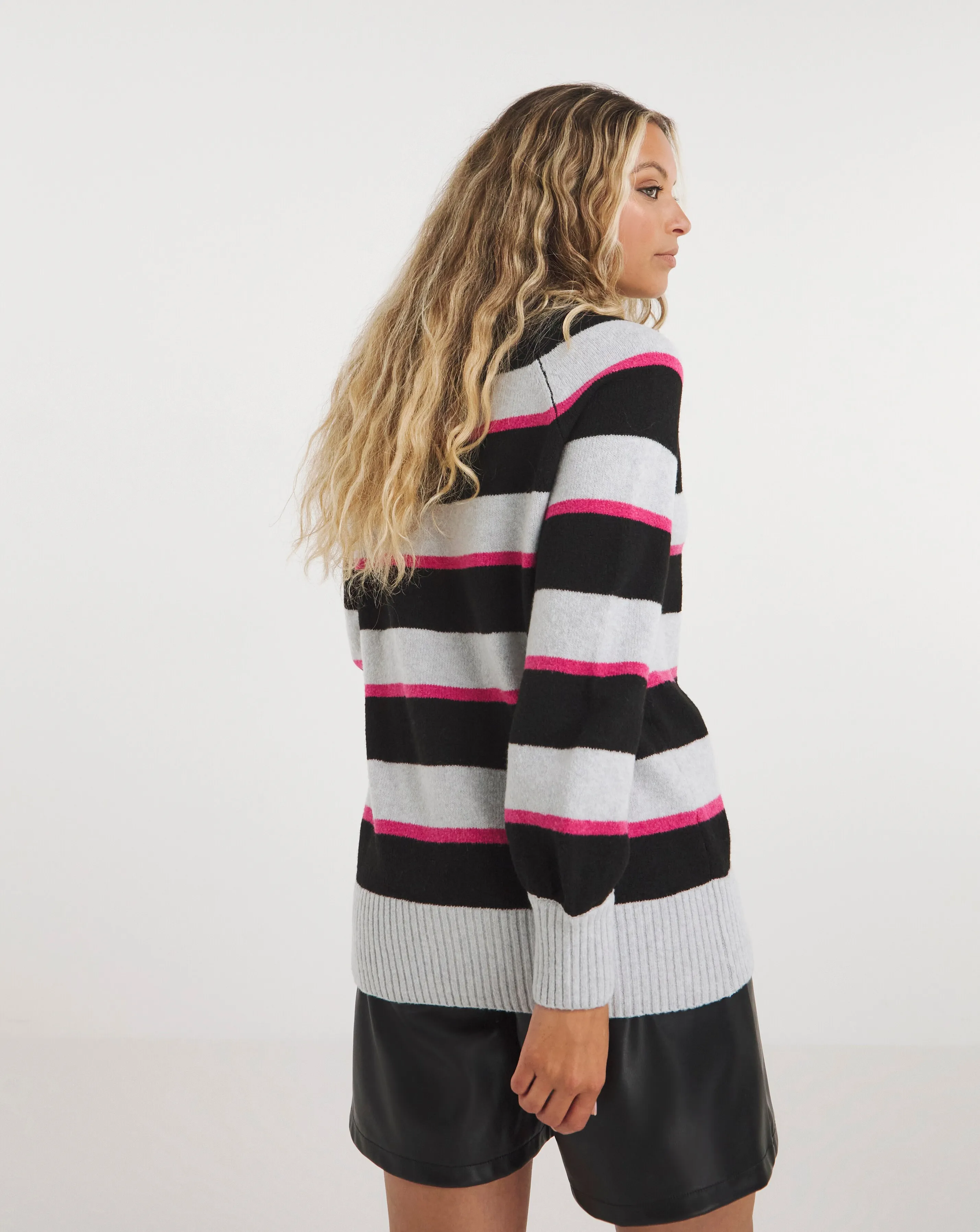 Stripe Longline Jumper | Simply Be