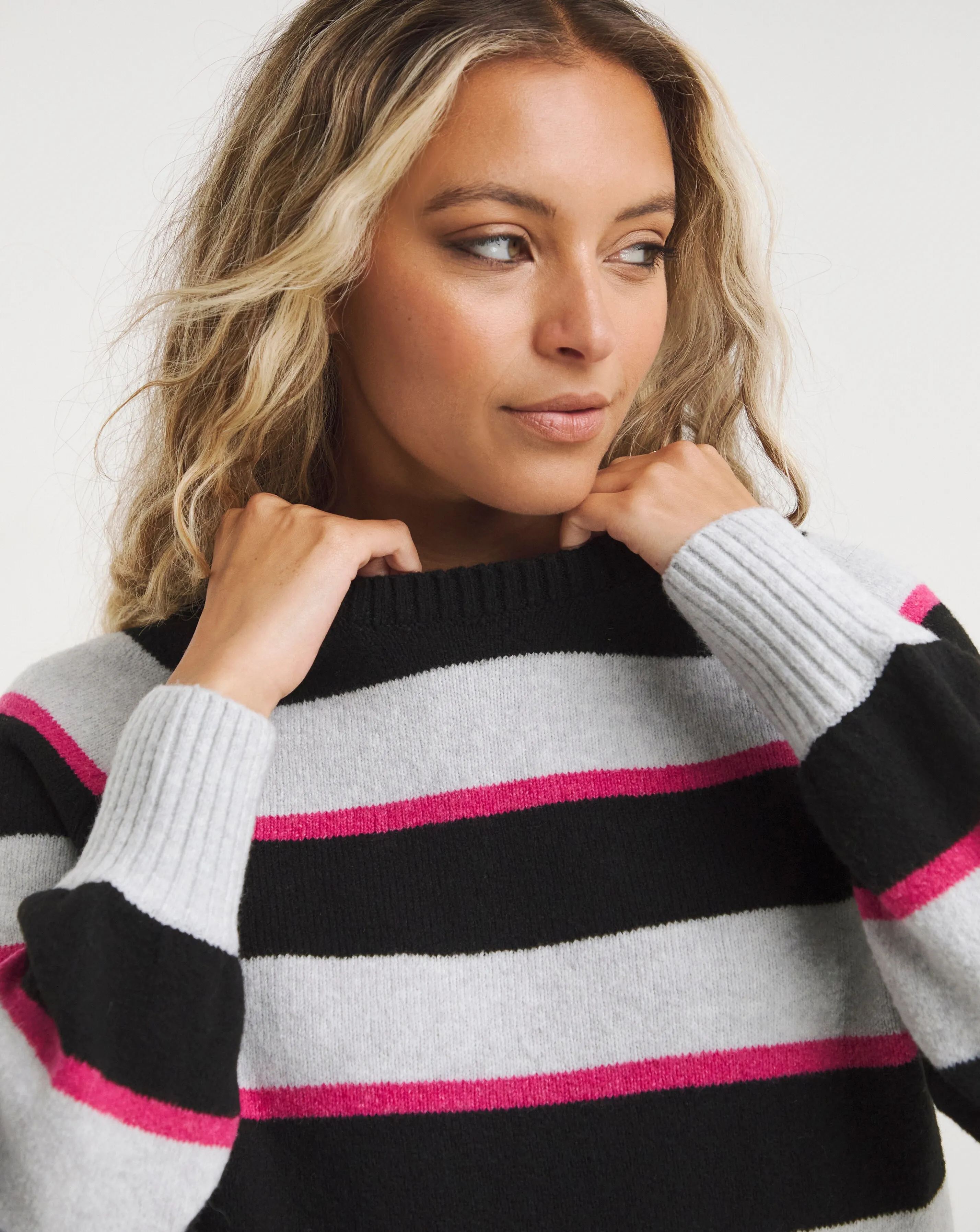 Stripe Longline Jumper | Simply Be