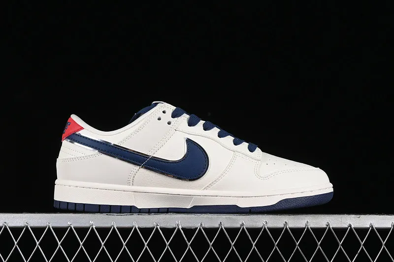 Stussy x Nike SB Dunk Low Off White Navy Blue Red DQ1098-379