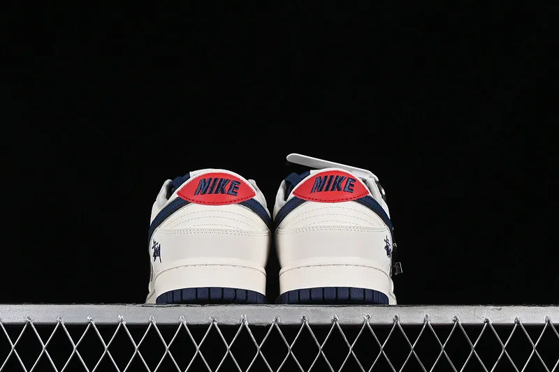 Stussy x Nike SB Dunk Low Off White Navy Blue Red DQ1098-379