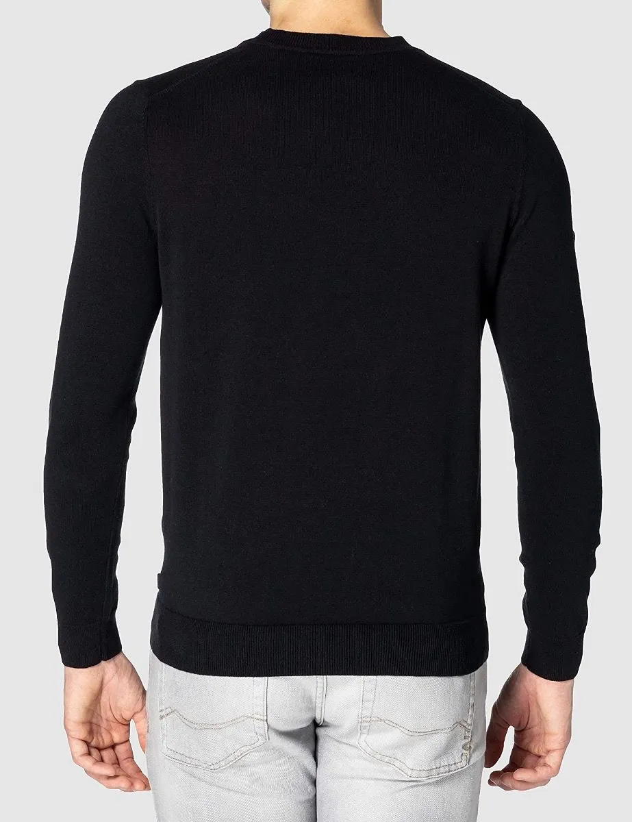 Superdry Vintage Cotton Crew Neck Jumper Black