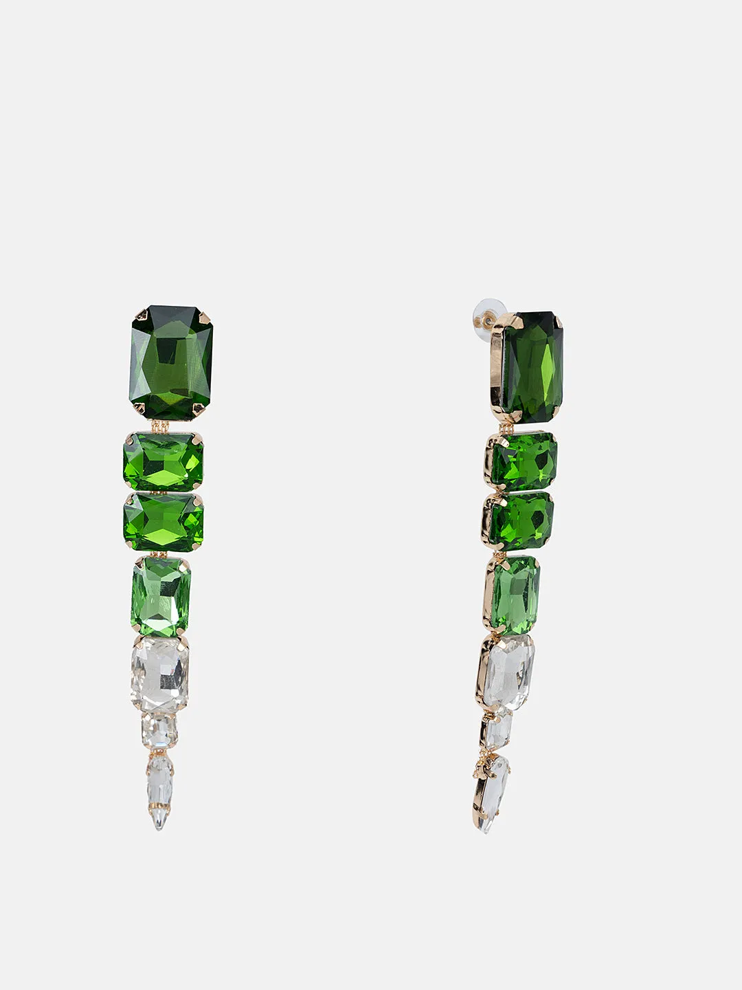 Symetrical Long Emerald Drops