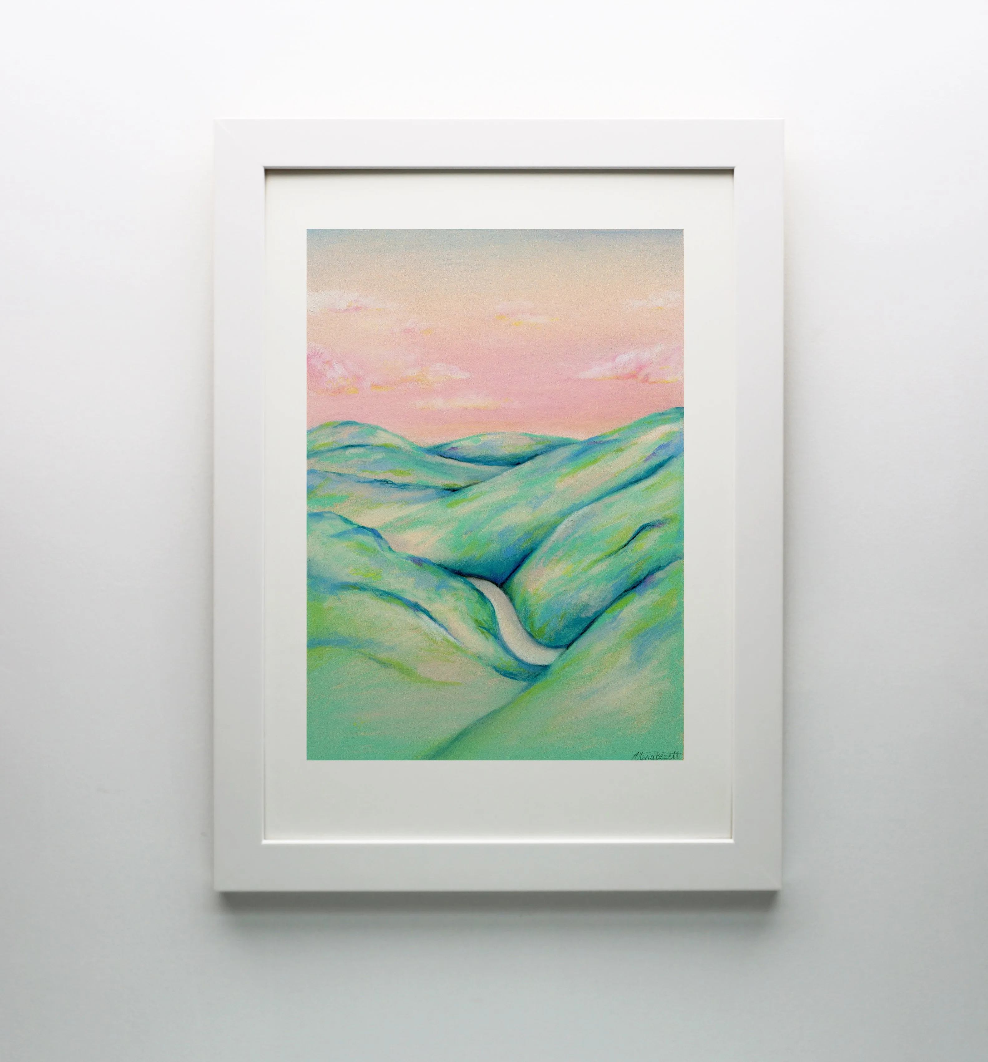 Teal Hills print