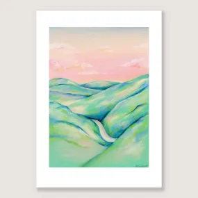 Teal Hills print