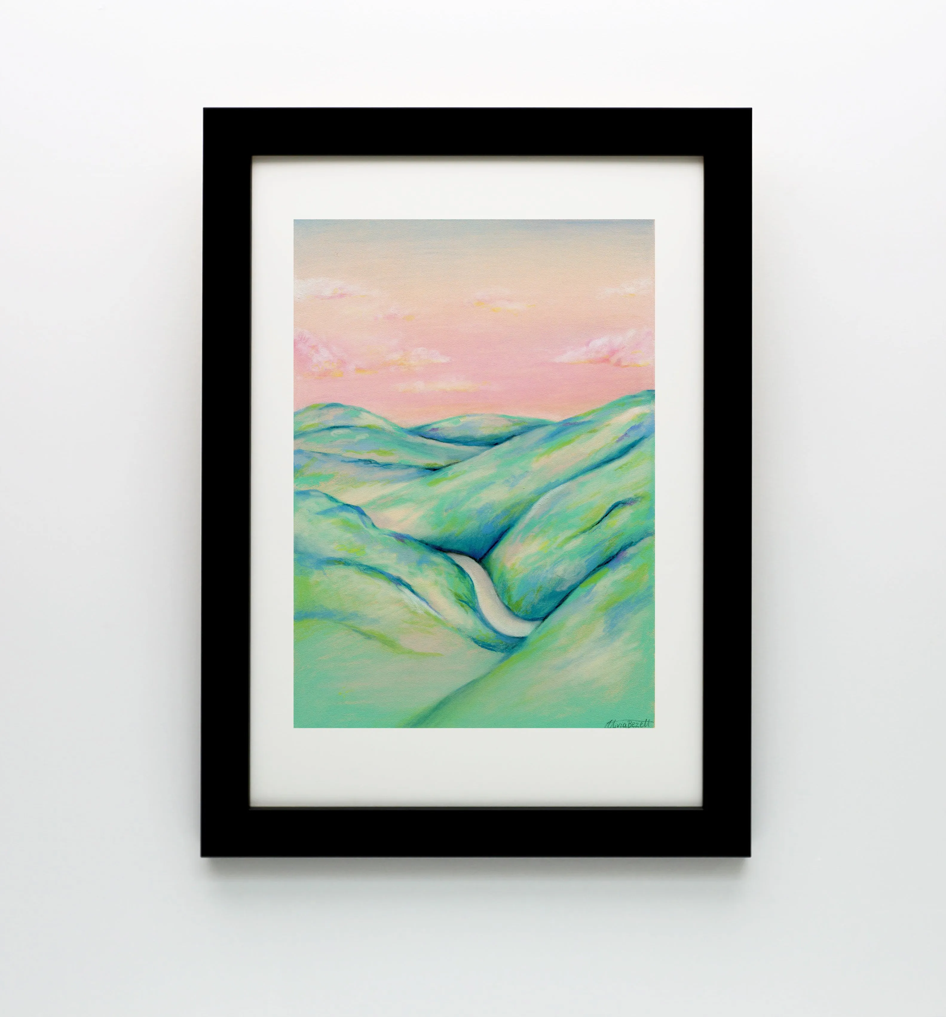 Teal Hills print