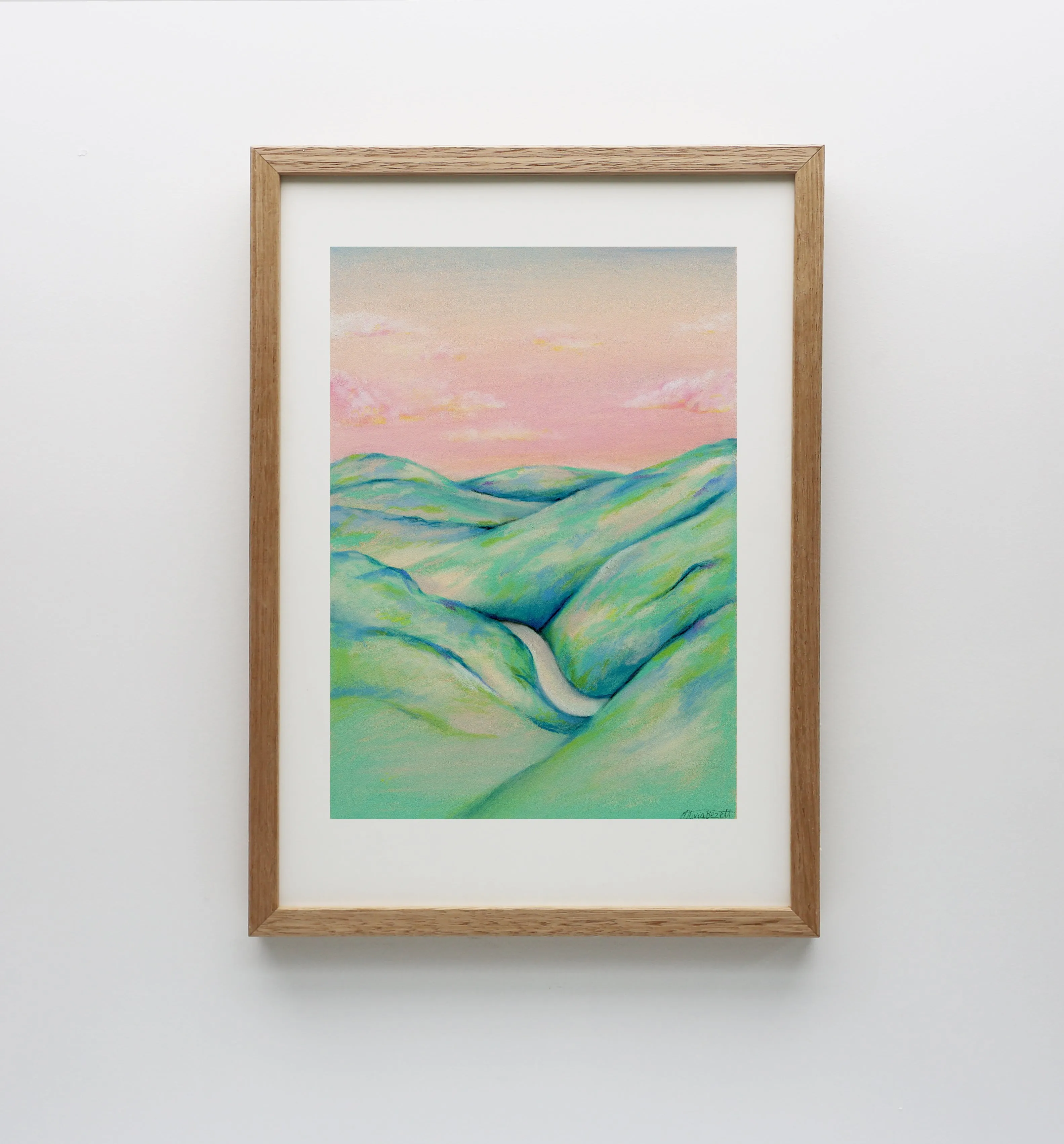 Teal Hills print