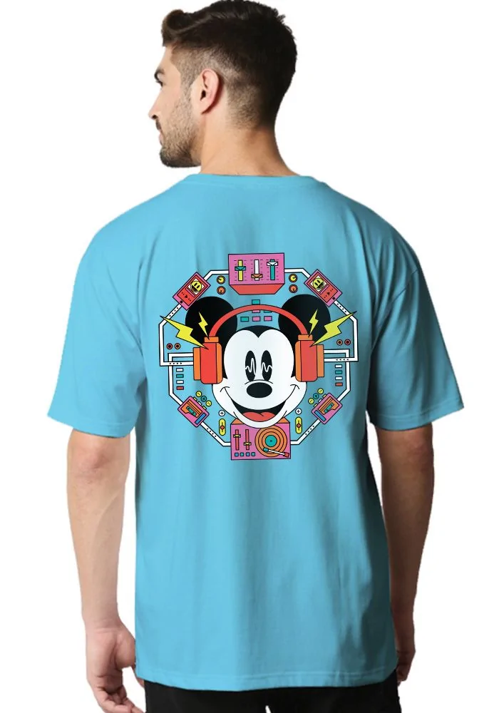 Techno Mickey Oversized T-Shirt