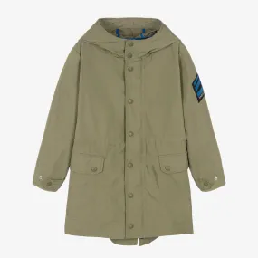 Teen Boys Khaki Green Parka Coat